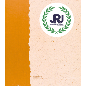 Cuaderno naranja grapa